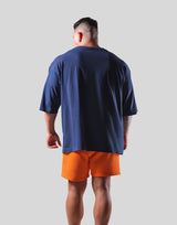 Metal logo Extra Big T-Shirt - Navy