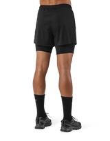 Layered Stretch Shorts - Black