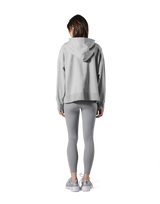 Patching Logo Zip-Up Stretch Hoodie - Grey