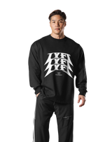 Metal Logo Big Long T-Shirt - Black