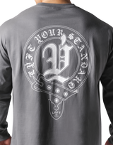 Old English Long T-Shirt - D.Grey