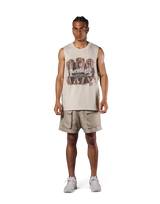 Lion Graphic Vintage Loose Fit Tanktop - Ivory