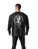 Old English Long T-Shirt - Black
