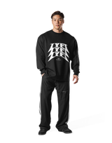 Metal Logo Big Long T-Shirt - Black