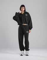 Sorona® Dolman Cropped Sweat Hoodie - Black