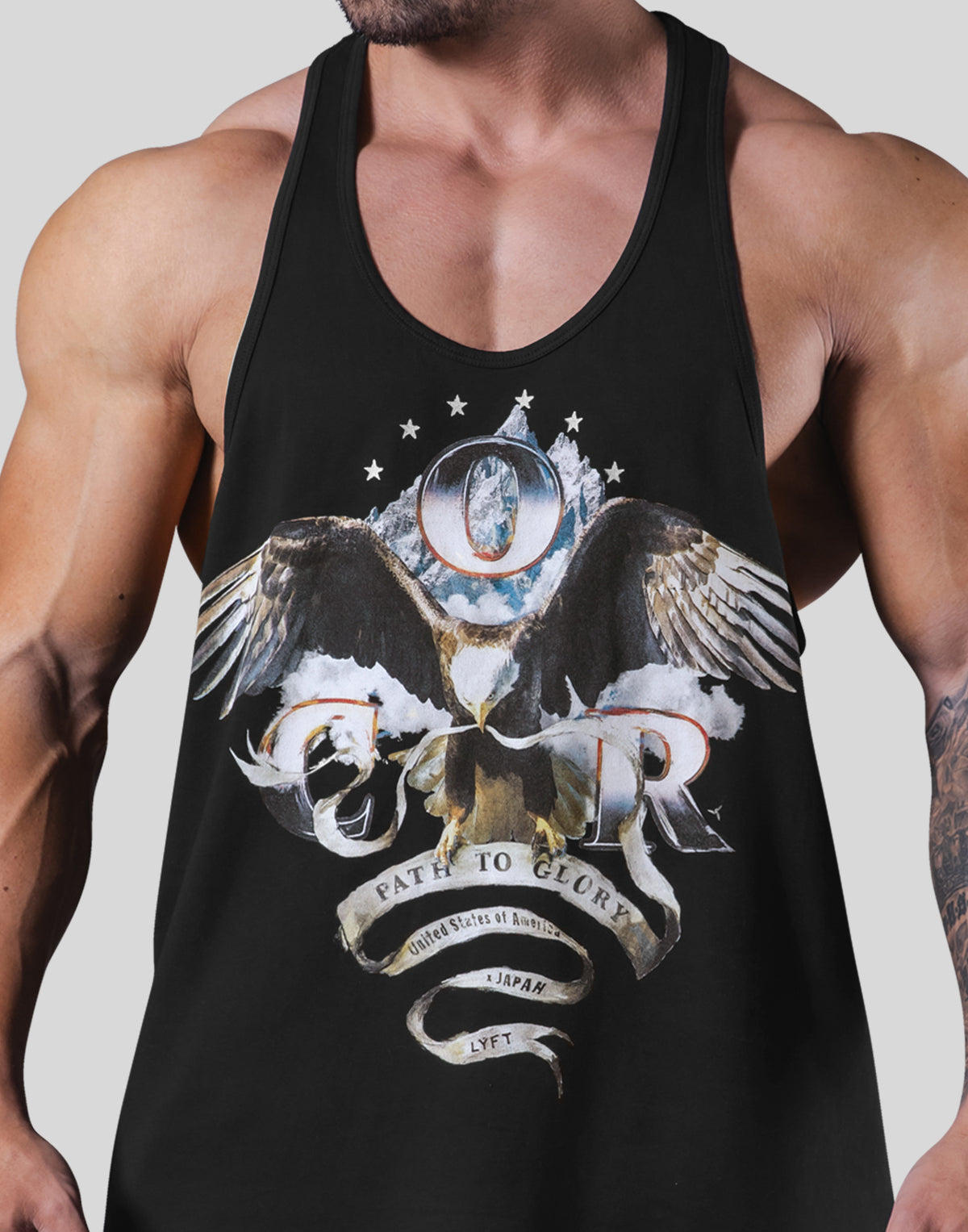 LÝFT × COR Limited Graphic Tanktop - Black