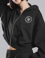 Sorona® Dolman Cropped Sweat Hoodie - Black