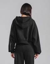 Sorona® Dolman Cropped Sweat Hoodie - Black