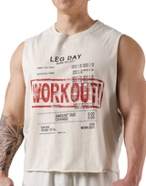 Leg Day Vintage Box Tank Top - Ivory