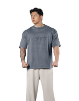 LÝFT Logo Vintage Big T-Shirt V.2 - Blue