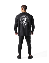 Old English Long T-Shirt - Black