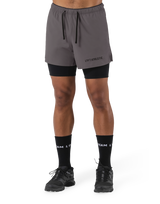 Layered Stretch Shorts - D.Grey
