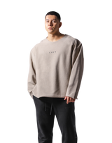 Knit Like Loose Sweat Shirt - Beige