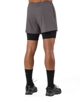 Layered Stretch Shorts - D.Grey