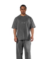 LÝFT Logo Vintage Big T-Shirt V.2 - D.Grey
