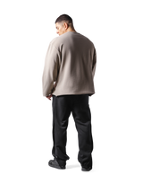 Knit Like Loose Sweat Shirt - Beige