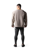 Knit Like Loose Sweat Shirt - Beige