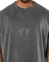 LÝFT Logo Vintage Big T-Shirt V.2 - D.Grey