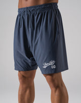 Script Logo Mesh Shorts - Grey