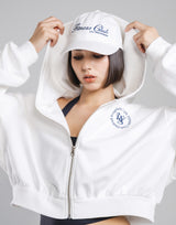 Sorona® Dolman Cropped Sweat Hoodie - White