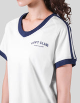 2Line V Neck T-Shirt - Navy