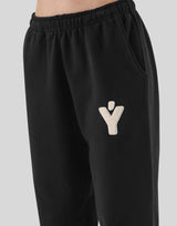Pile Wappen Sweat Pants - Black
