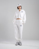 Sorona® Dolman Cropped Sweat Hoodie - White