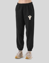 Pile Wappen Sweat Pants - Black
