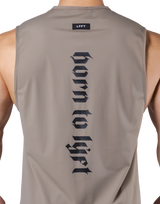 Stretch Waffle Nylon Loose Fit Tanktop - Beige