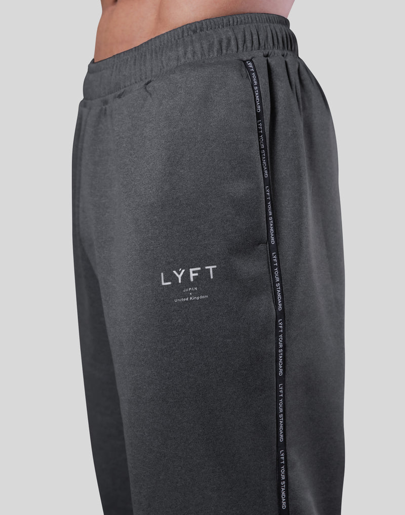 Emblem Loose Fit Jersey Pants - D.Grey