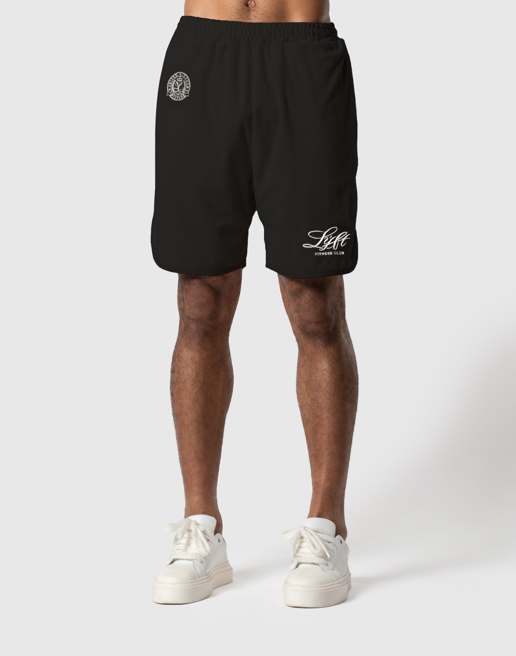 Cursive LÝFT Logo Pile Shorts - Black