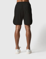 Cursive LÝFT Logo Pile Shorts - Black