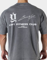 Old Ý Graphic Vintage Big T-Shirt - D.Grey