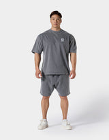 Old Ý Graphic Vintage Big T-Shirt - D.Grey