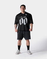 Extra Big Mesh Football T-Shirt - Black