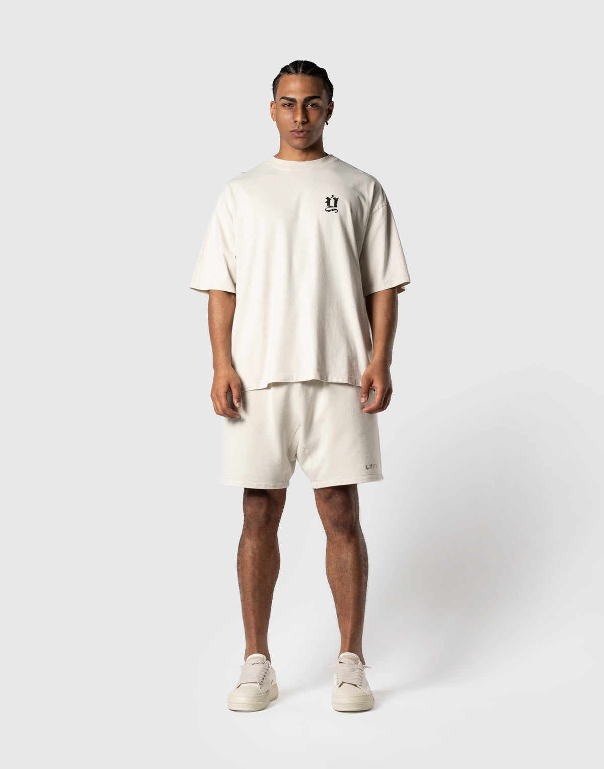 Old Ý Graphic Vintage Big T-Shirt - Ivory