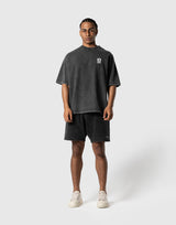 Old Ý Graphic Vintage Big T-Shirt - Black