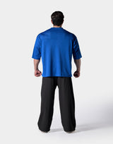 Extra Big Mesh Football T-Shirt - Blue