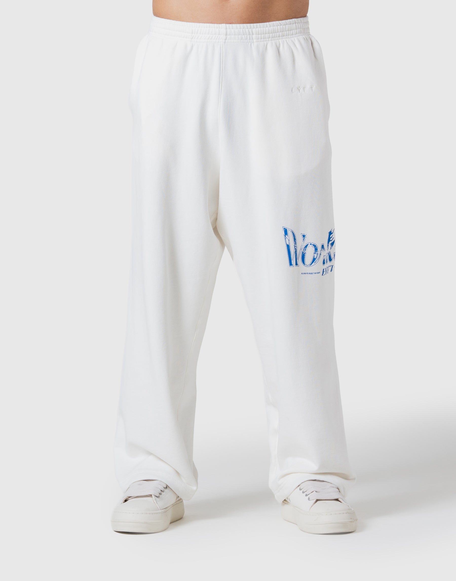 Work Out Graphic Vintage Wide Sweat Pants - Ivory – LÝFT