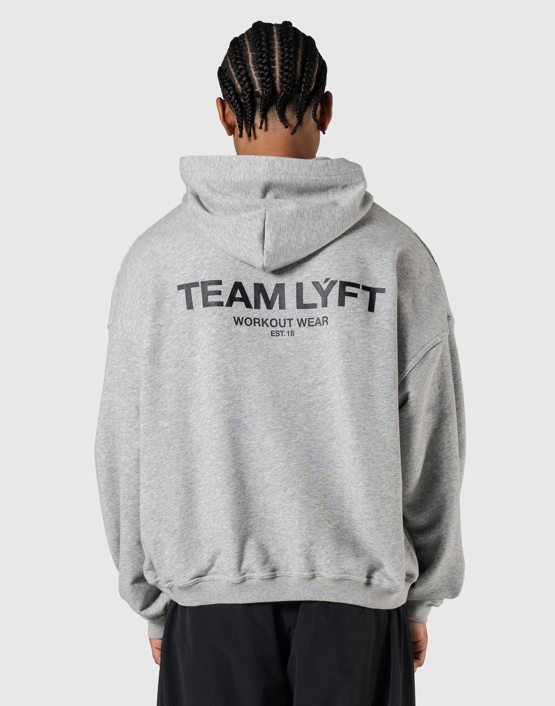 TEAM LÝFT Logo Oversized Hoodie - Grey