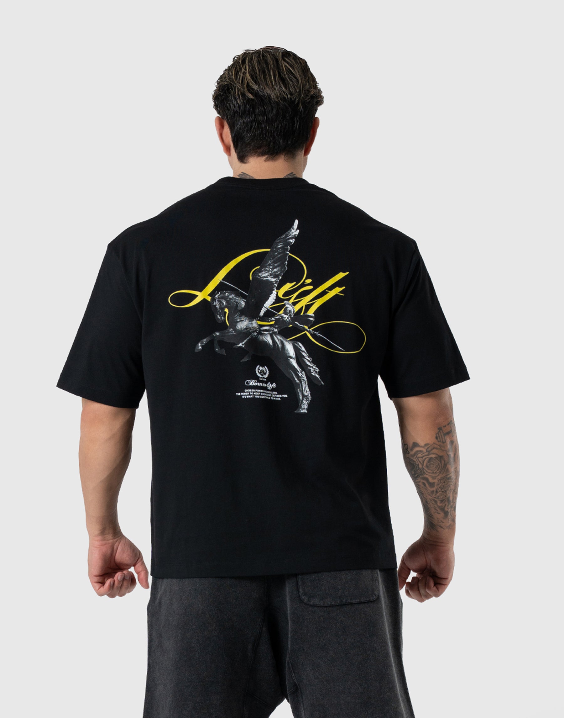 Pegasus Graphic Big T-Shirt - Black – LÝFT