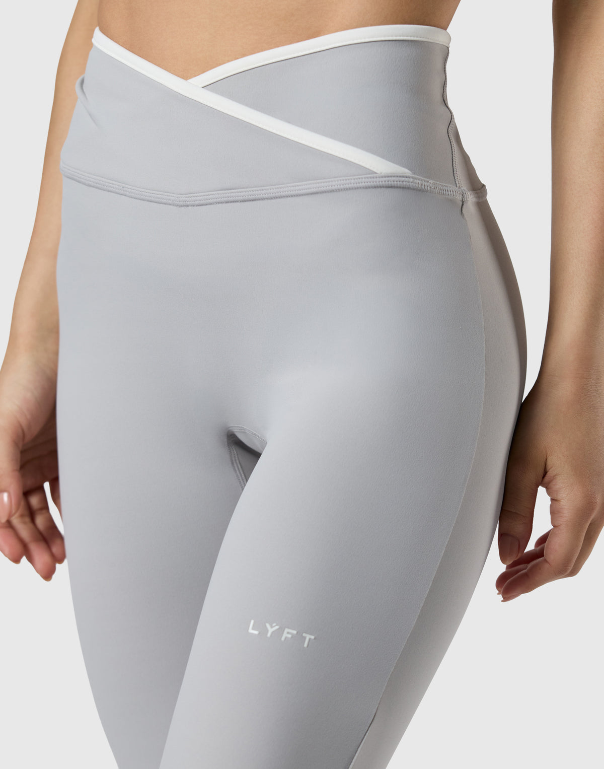 Wrap Over Flare Leggings - Grey