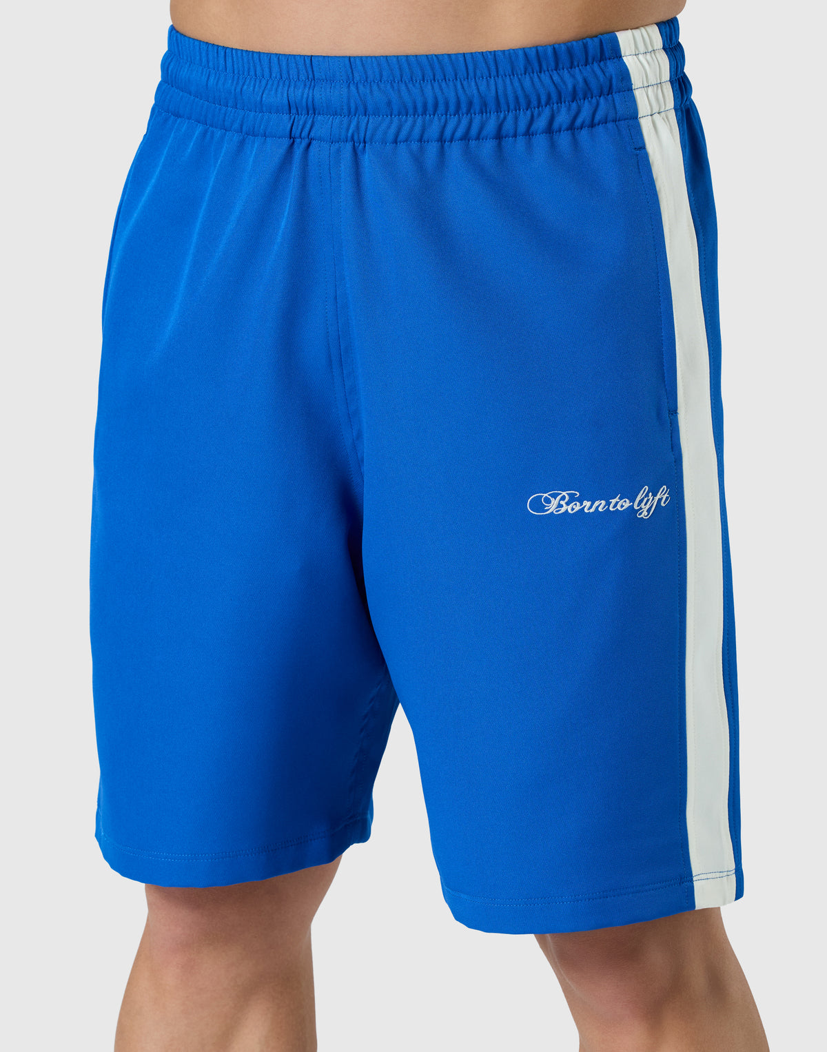 Script Logo Side Line Shorts - Blue