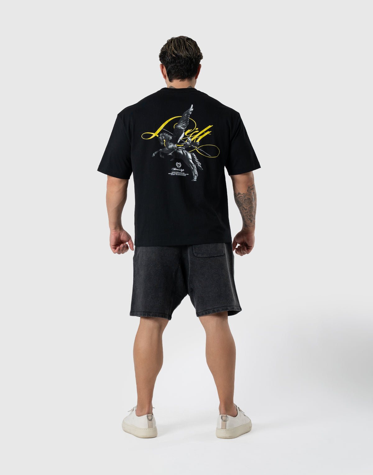 Pegasus Graphic Big T-Shirt - Black