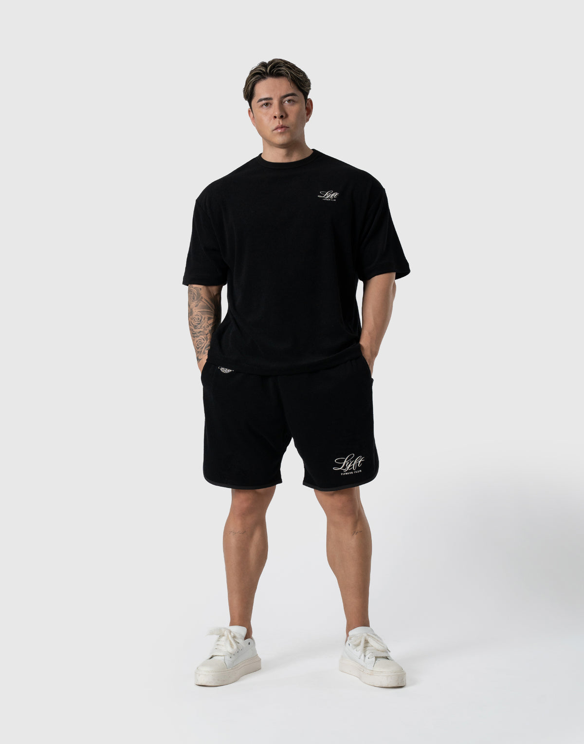 Cursive LÝFT Logo Pile Big T-Shirt - Black