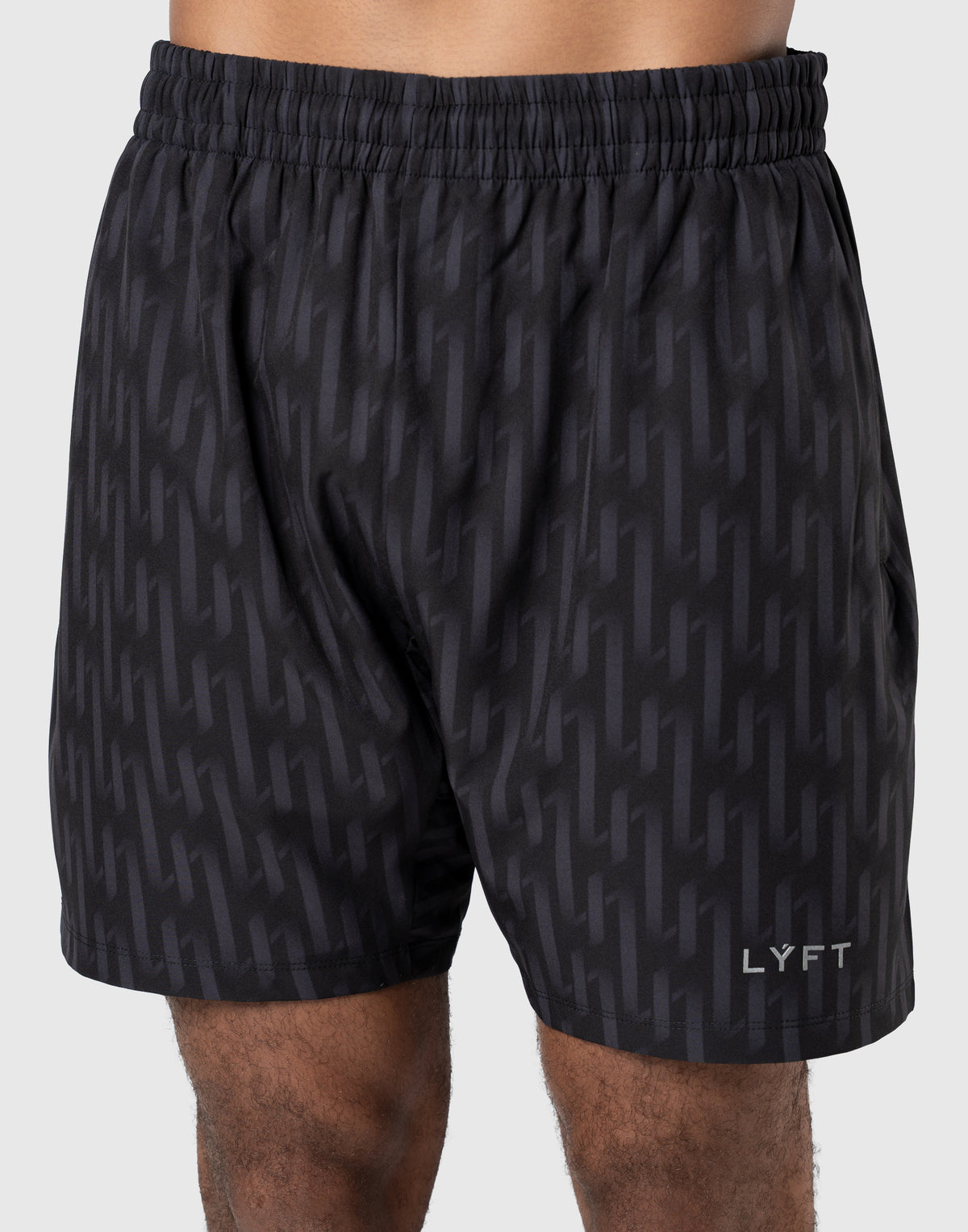LÝFT All Print Stretch Shorts - Black