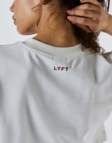 Wellness Club Logo Cropped T-Shirt - White