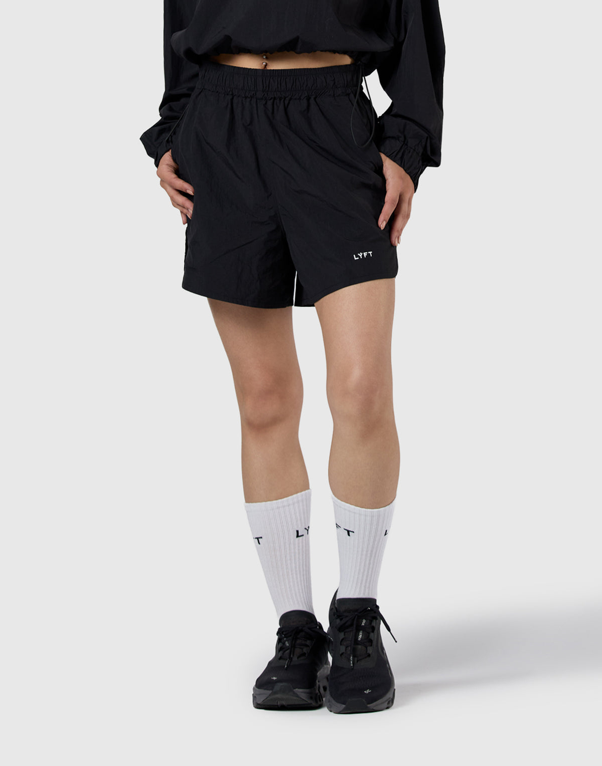 Nylon Athletic Shorts - Black
