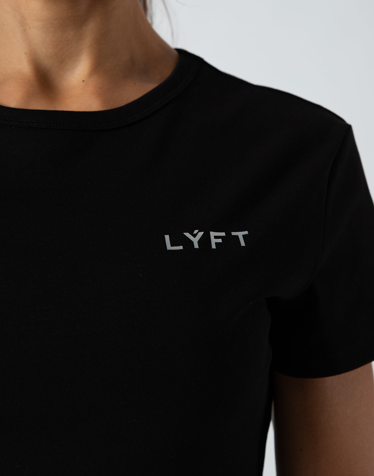LÝFT Logo Short Length T-Shirt - Black