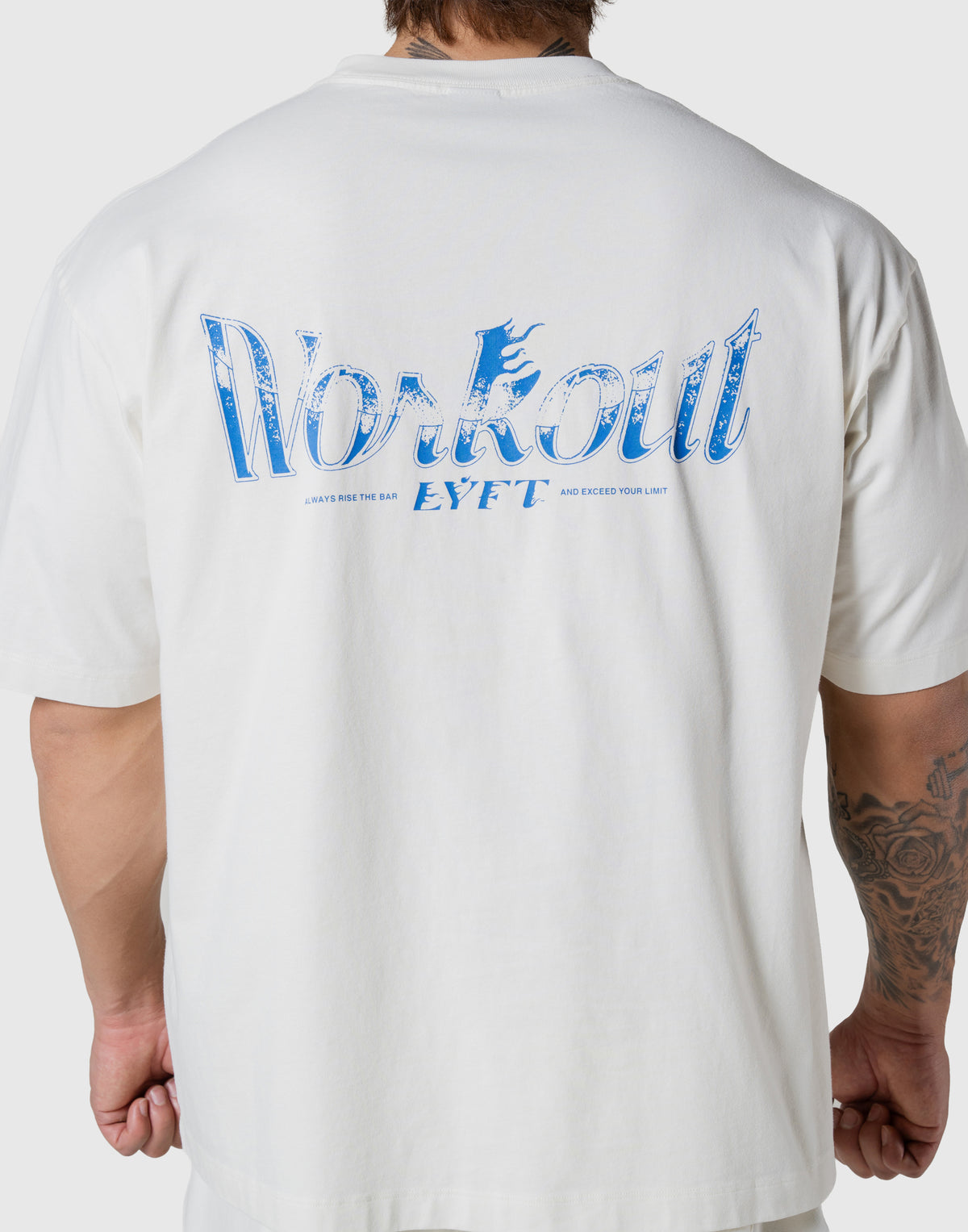 Work Out Graphic Vintage Big T-Shirt - Ivory